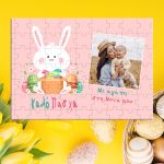 Easter Flat Lay of Eggs in Nest