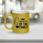 Queen of the Family Κούπα Glitter Gold 11oz